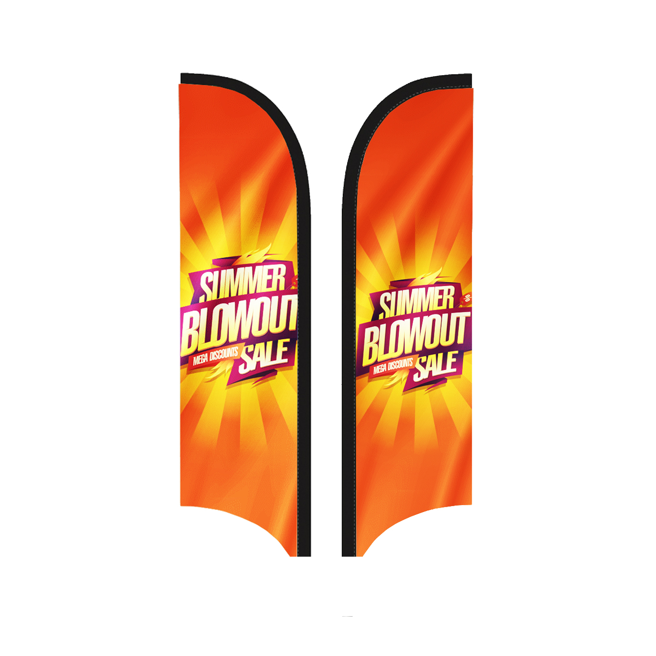 Large Double Sided Tail Feather - Flag Only